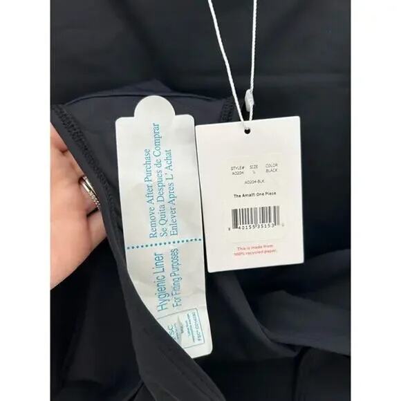 Andie Swim the Amalfi Eco Nylon One Piece in Black L NWT - Picture 7 of 8